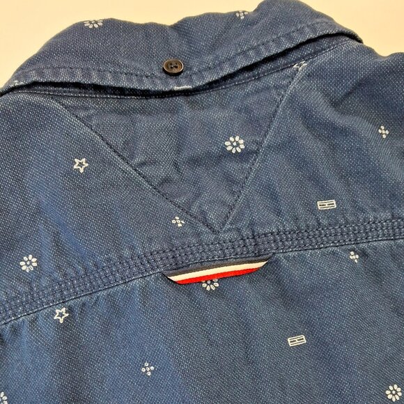 Tommy Hilfiger Navy/white Patterned Casual Shirt - Picture 6 of 11